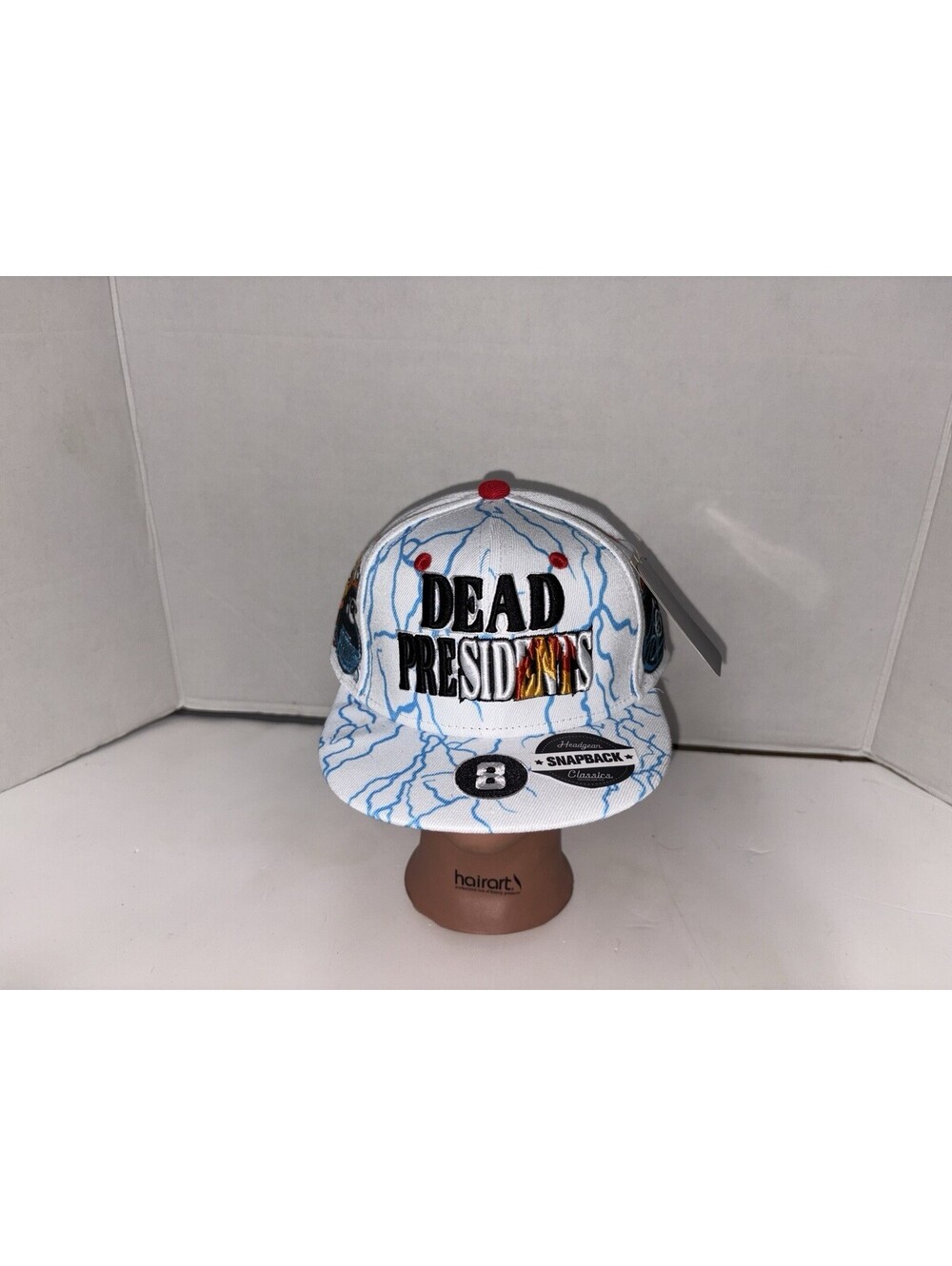 Headgear Classics Dead Presidents 1995 White Snapback Flat Bill Adjustable Hat